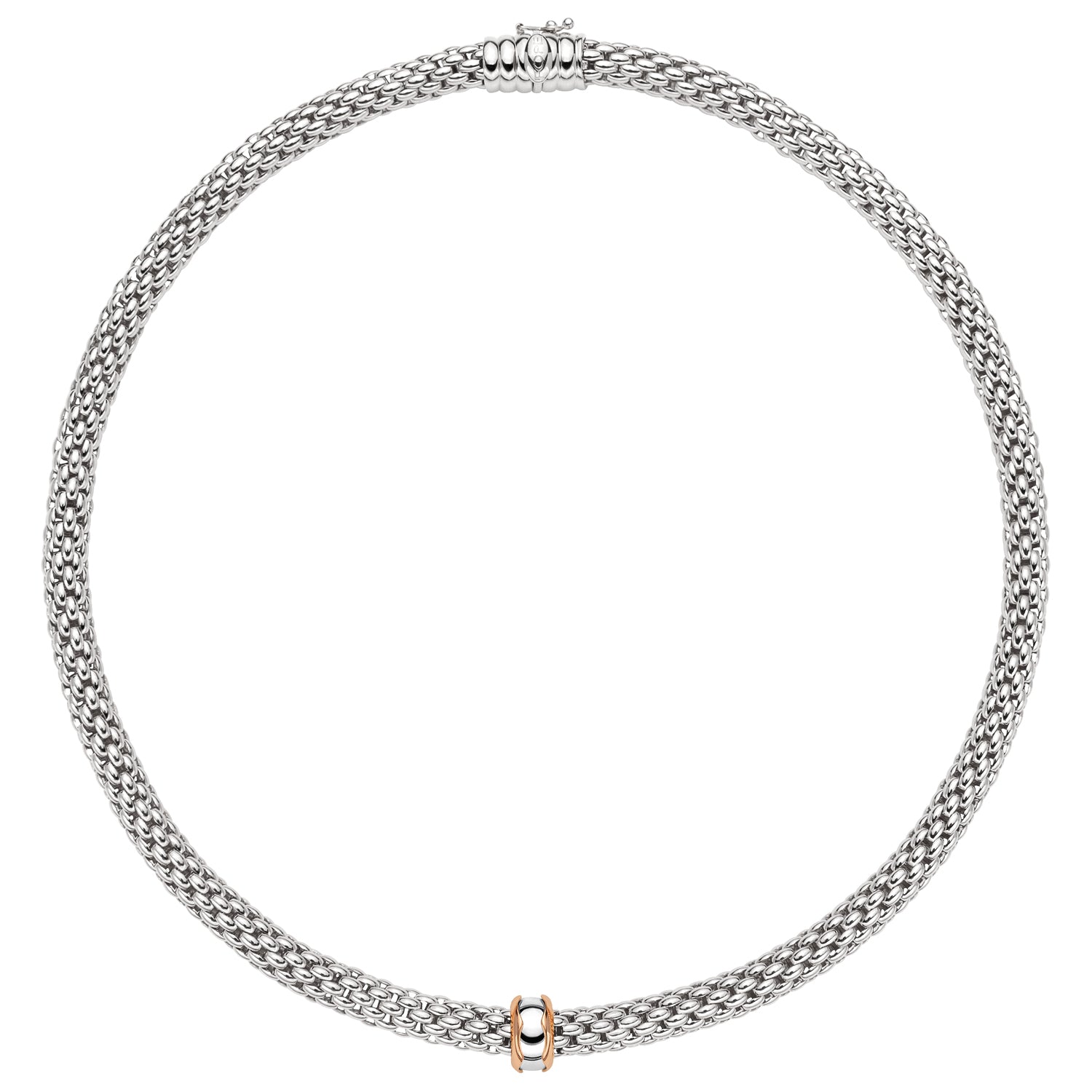 FOPE LOVE NEST Necklace in 18K White & Rose Gold - Jackson Hole Jewelry Company