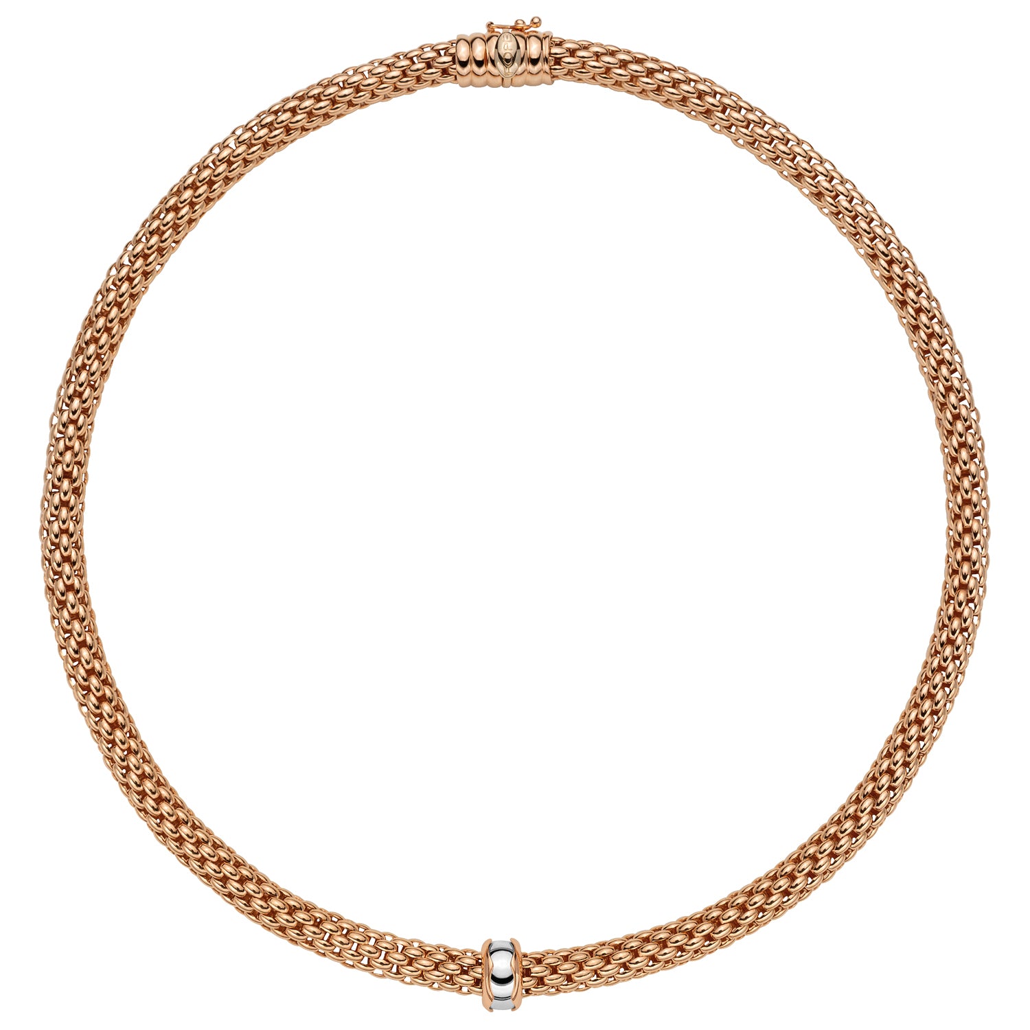 FOPE LOVE NEST Necklace in 18K Rose & White Gold - Jackson Hole Jewelry Company