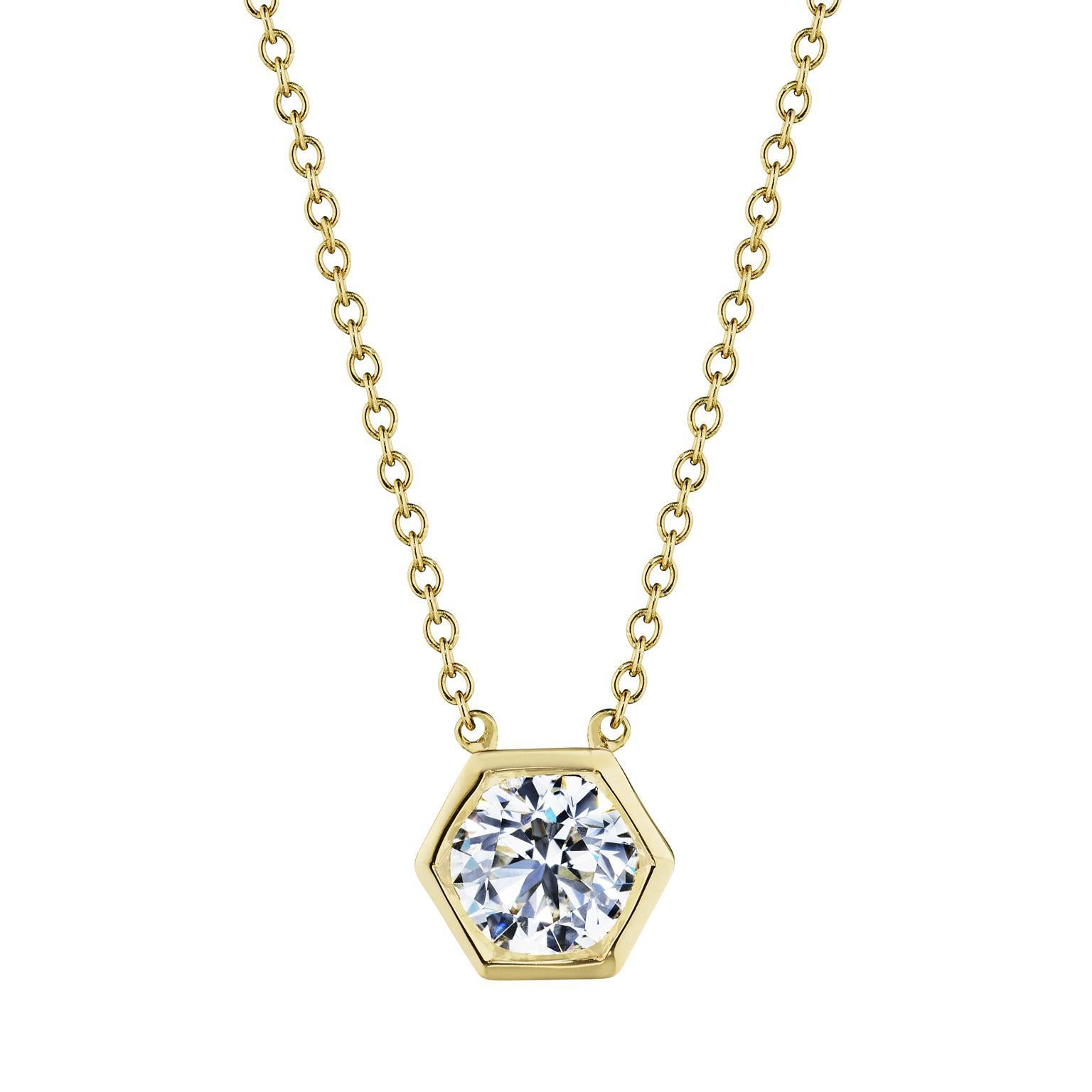 0.30ctw (1, 0.30ct av) Round G-H SI, 18k YG, 18" w/ jump ring at 16" - Jackson Hole Jewelry Company