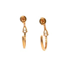 18K Rose Gold Hoop Earrings with Pear Diamonds - Jackson Hole Jewelry Company