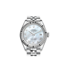 Rolex Datejust 31mm Mother of Pearl Roman Dial with Fluted Bezel in Steel and White Gold on Jubilee - Jackson Hole Jewelry Company