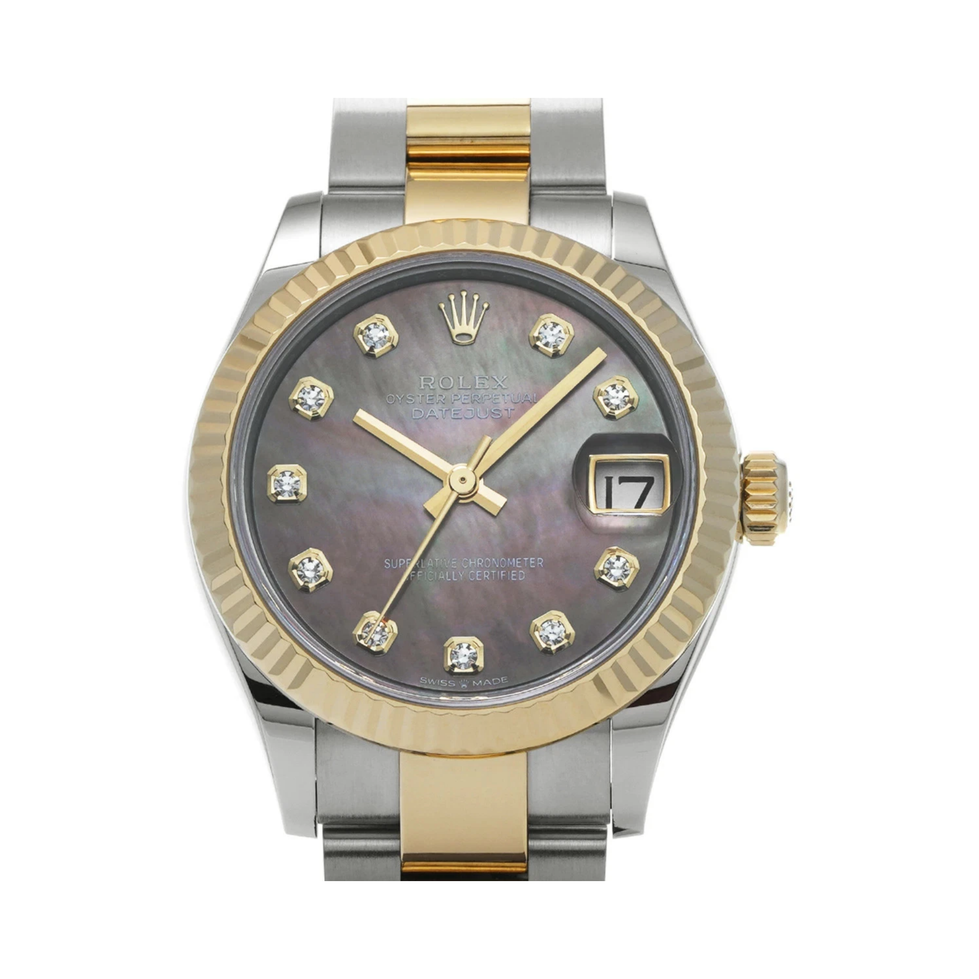 Rolex Datejust 31mm Dark Mother of Pearl Diamond Dial on Oyster Bracelet - Jackson Hole Jewelry Company