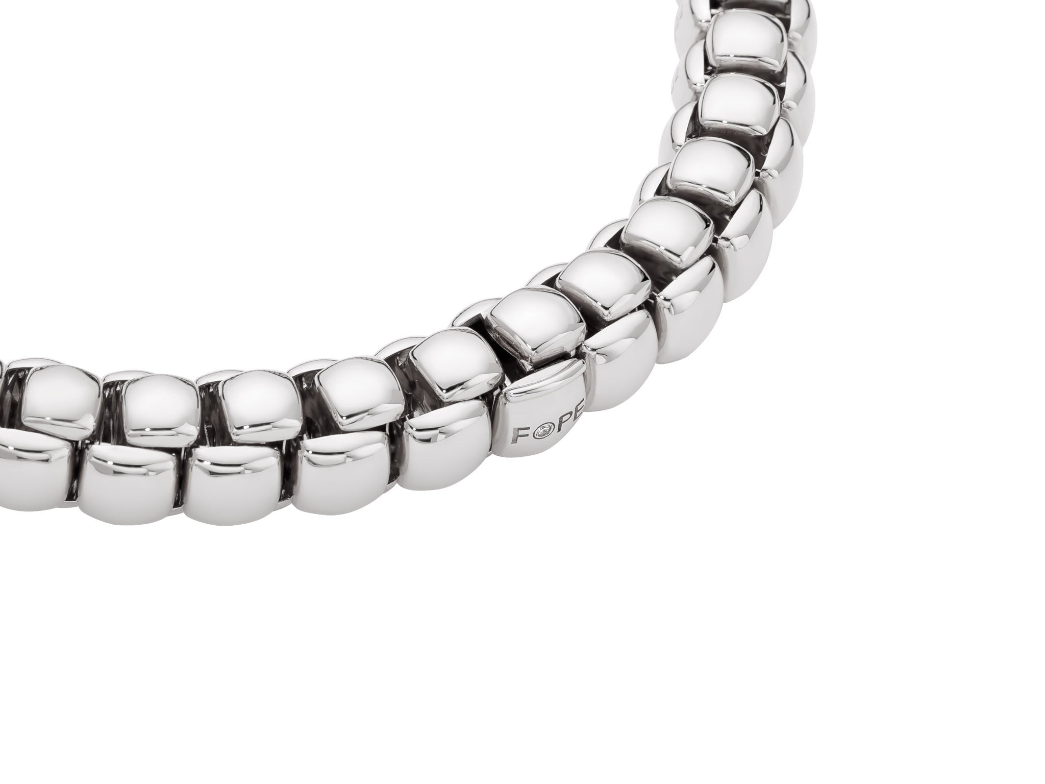 FOPE LUNA 18K Gold Flex'it Necklace with a White Diamond - Jackson Hole Jewelry Company