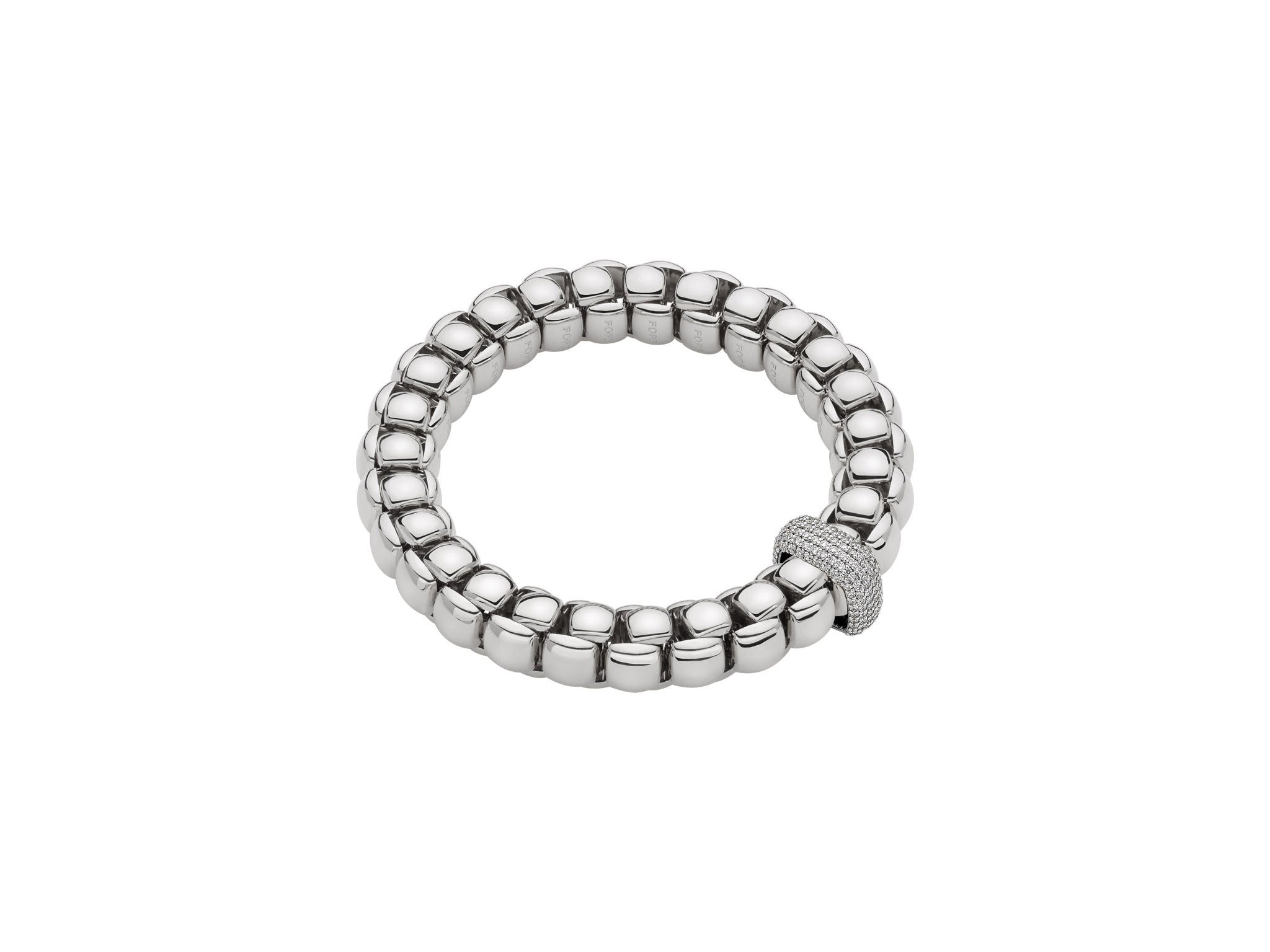 FOPE LUNA 18K Gold Bracelet with White Diamond Pavé Charm - 2.07 carats - Jackson Hole Jewelry Company