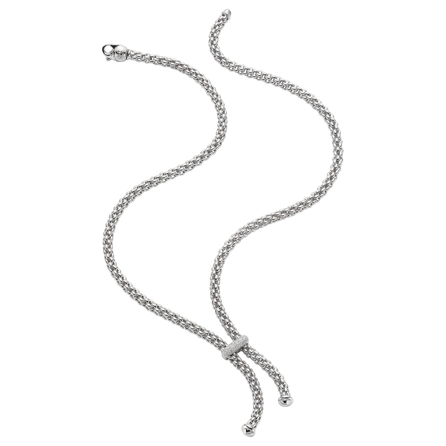 FOPE SOLO 18K Gold Necklace with White Diamond Charm - 0.22 carats - Jackson Hole Jewelry Company