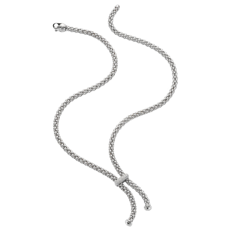 FOPE SOLO 18K Gold Necklace with White Diamond Charm - 0.22 carats