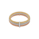 FOPE SOLO 18K Gold Flex’it Bracelet with White Diamonds - 0.34 ct carats - Jackson Hole Jewelry Company