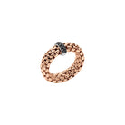 FOPE VENDOME 18K Gold Flex'it Ring with Black Diamond Charm - 0.11 carats - Jackson Hole Jewelry Company