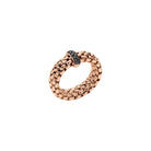 FOPE VENDOME 18K Gold Flex'it Ring with Black Diamond Charm - 0.11 carats - Jackson Hole Jewelry Company