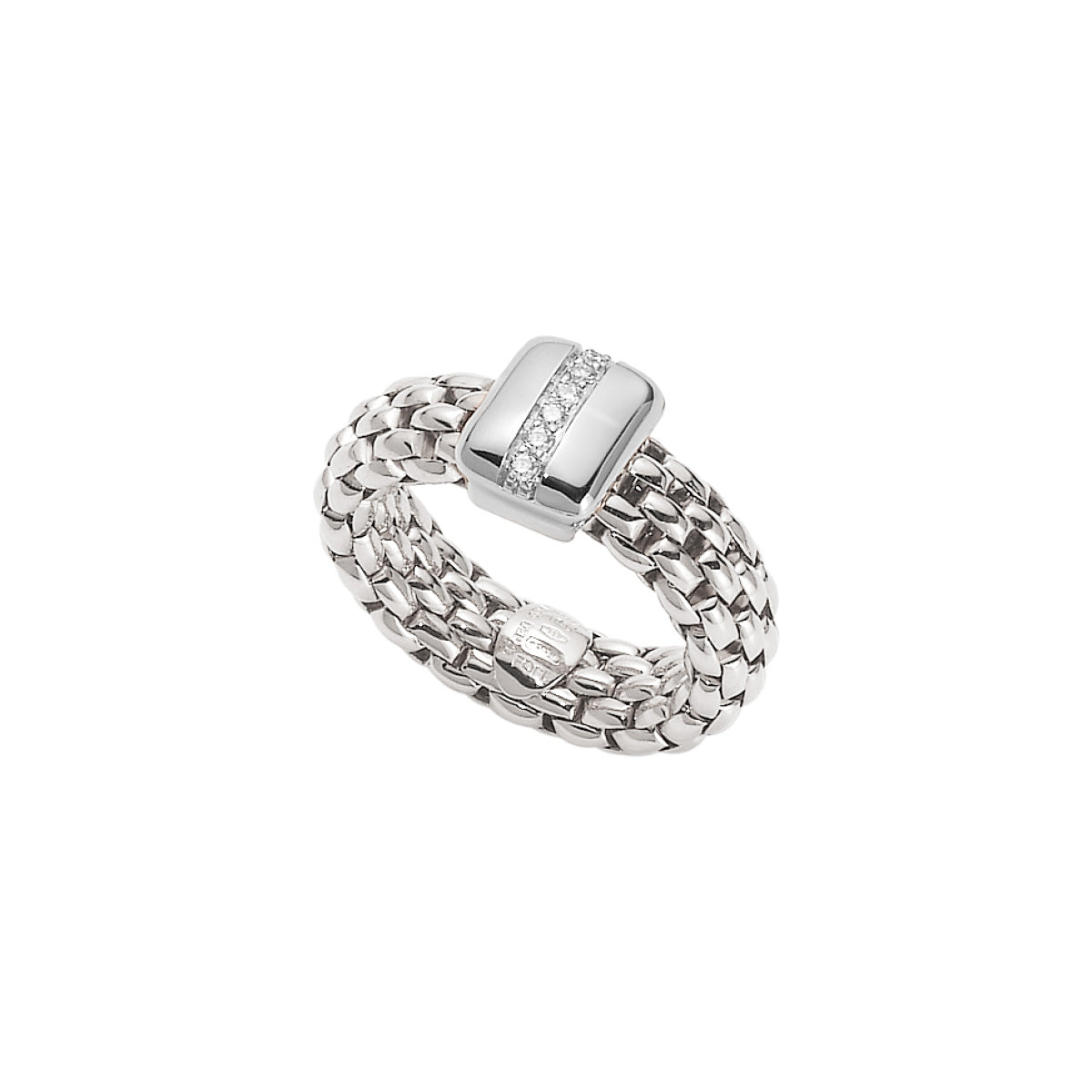 FOPE VENDOME 18K Gold Flex'it Ring with White Diamonds - 0.08 carats - Jackson Hole Jewelry Company