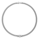 FOPE VENDOME 18K White Gold Necklace with White Diamond Pavé Charm - 0.41 carats - Jackson Hole Jewelry Company