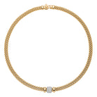 FOPE VENDOME 18K Yellow & White Gold Necklace with White Diamond Pavé Charm - 0.41 carats - Jackson Hole Jewelry Company