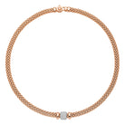 FOPE VENDOME 18K Rose Gold Necklace with White Diamond Pavé Charm - 0.41 carats - Jackson Hole Jewelry Company
