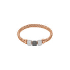 FOPE VENDOME 18K Gold Flex'it Bracelet with White & Black Diamond Pavé Charms - 1.29 carats - Jackson Hole Jewelry Company