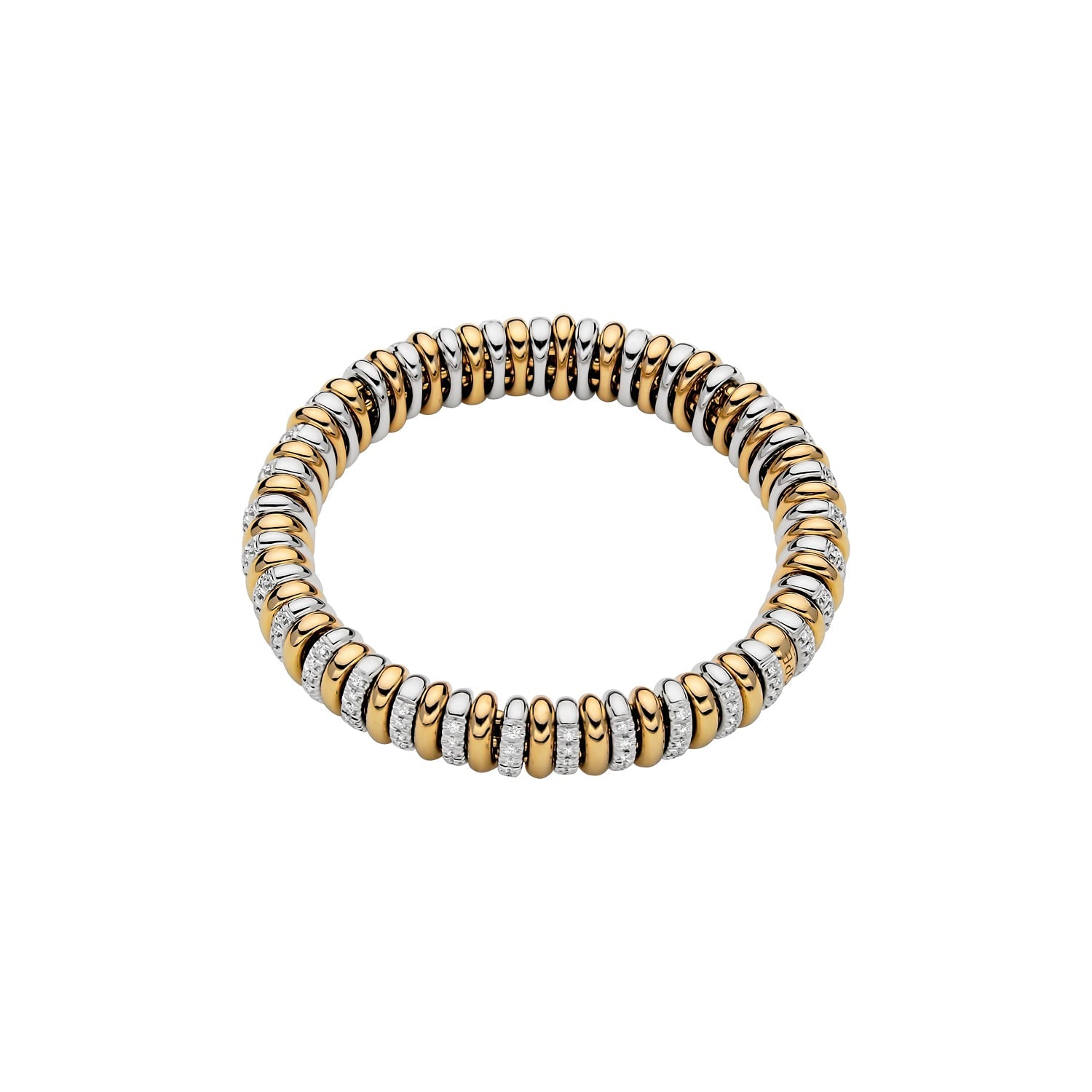 FOPE VENDOME 18K Gold Flex'it Bracelet with White Diamonds - Jackson Hole Jewelry Company