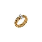 FOPE VENDOME 18K Gold Ring with Princess-Cut White Diamonds - 0.24 carats - Jackson Hole Jewelry Company