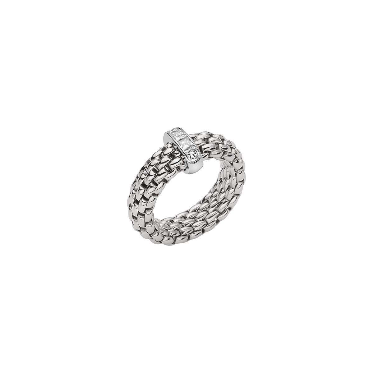 FOPE VENDOME 18K Gold Ring with Princess-Cut White Diamonds - 0.35 carats - Jackson Hole Jewelry Company