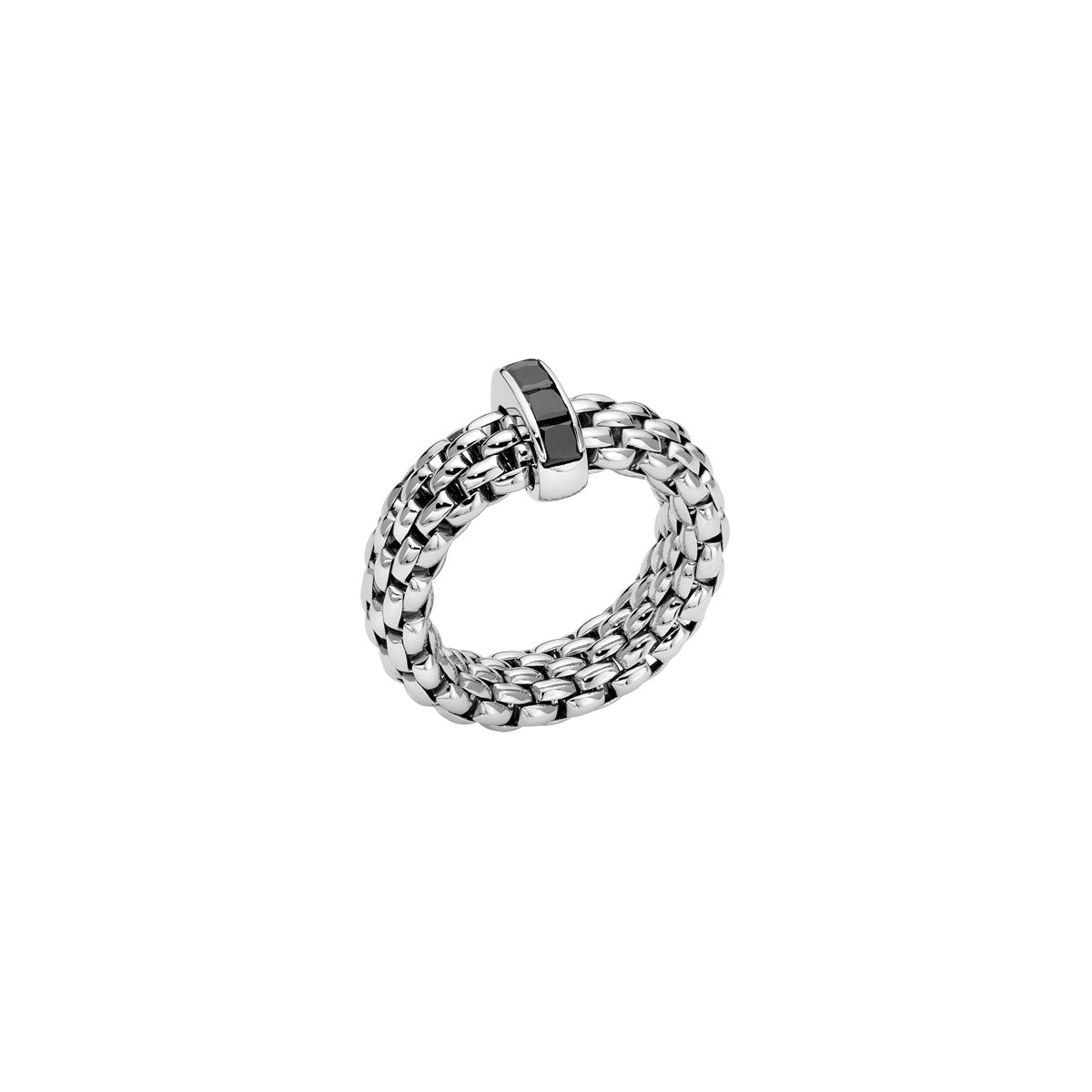 FOPE VENDOME 18K Gold Flex'it Ring with Black Diamonds - 0.56 carats - Jackson Hole Jewelry Company
