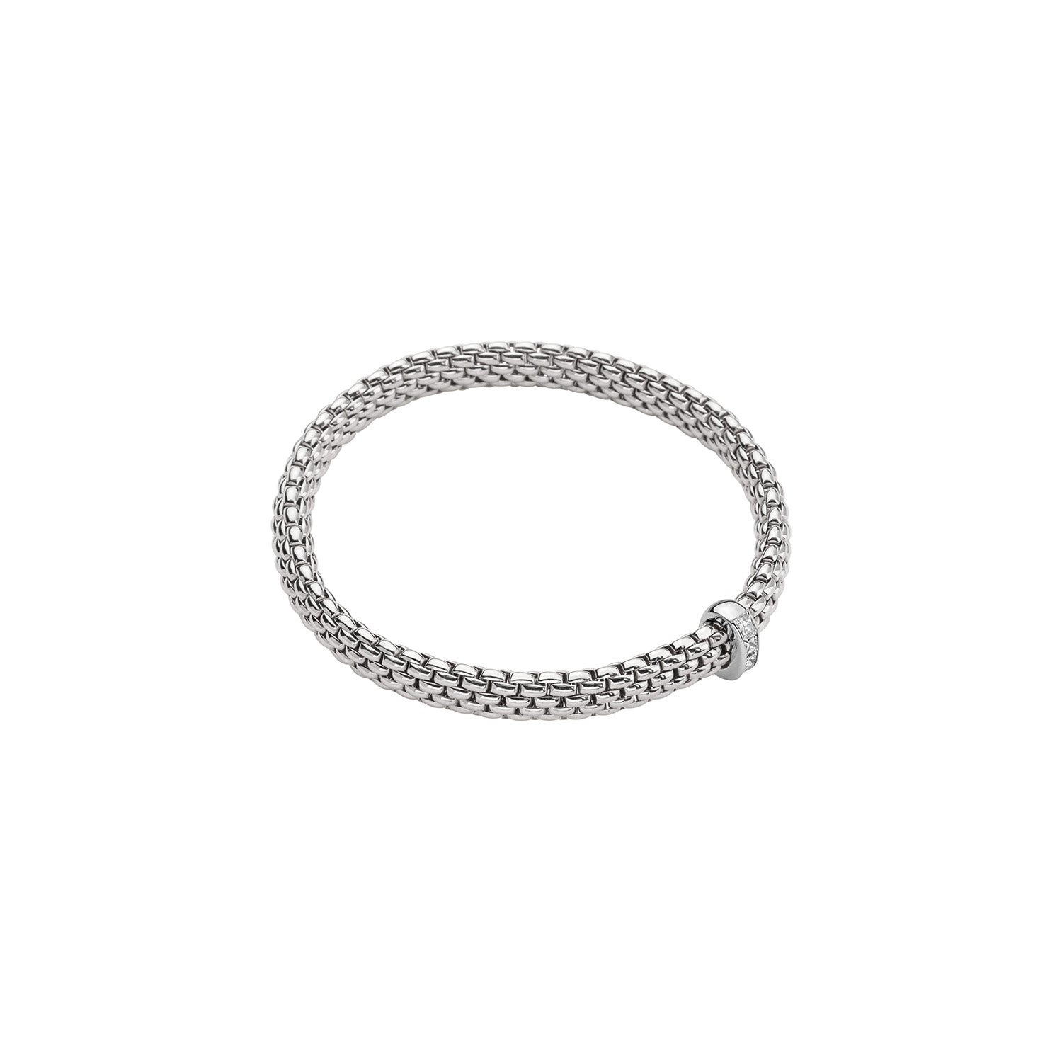 FOPE VENDOME 18K Gold Flex’it Bracelet with White Diamonds - 0.35 carats - Jackson Hole Jewelry Company