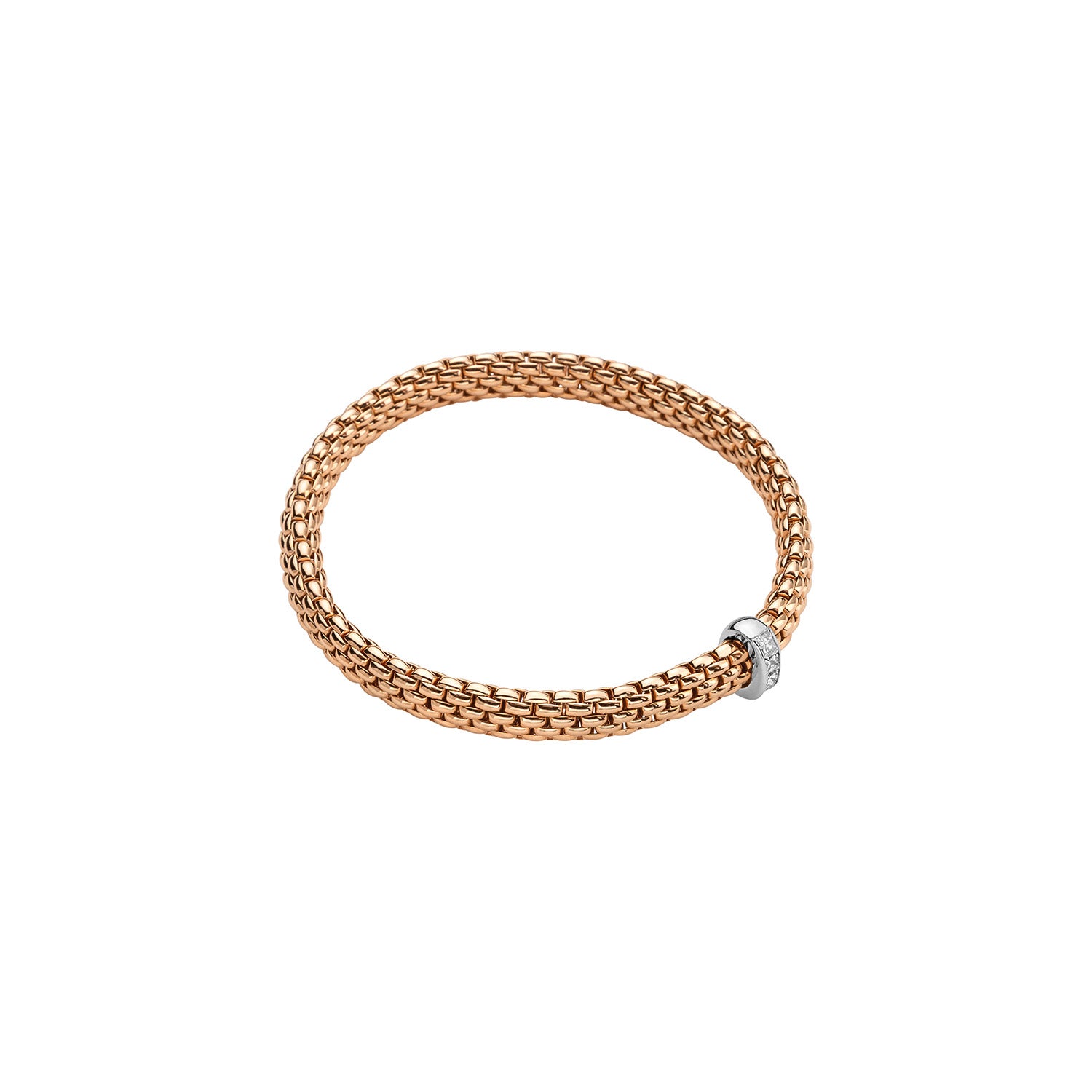FOPE VENDOME 18K Gold Flex’it Bracelet with White Diamonds - 0.35 carats - Jackson Hole Jewelry Company