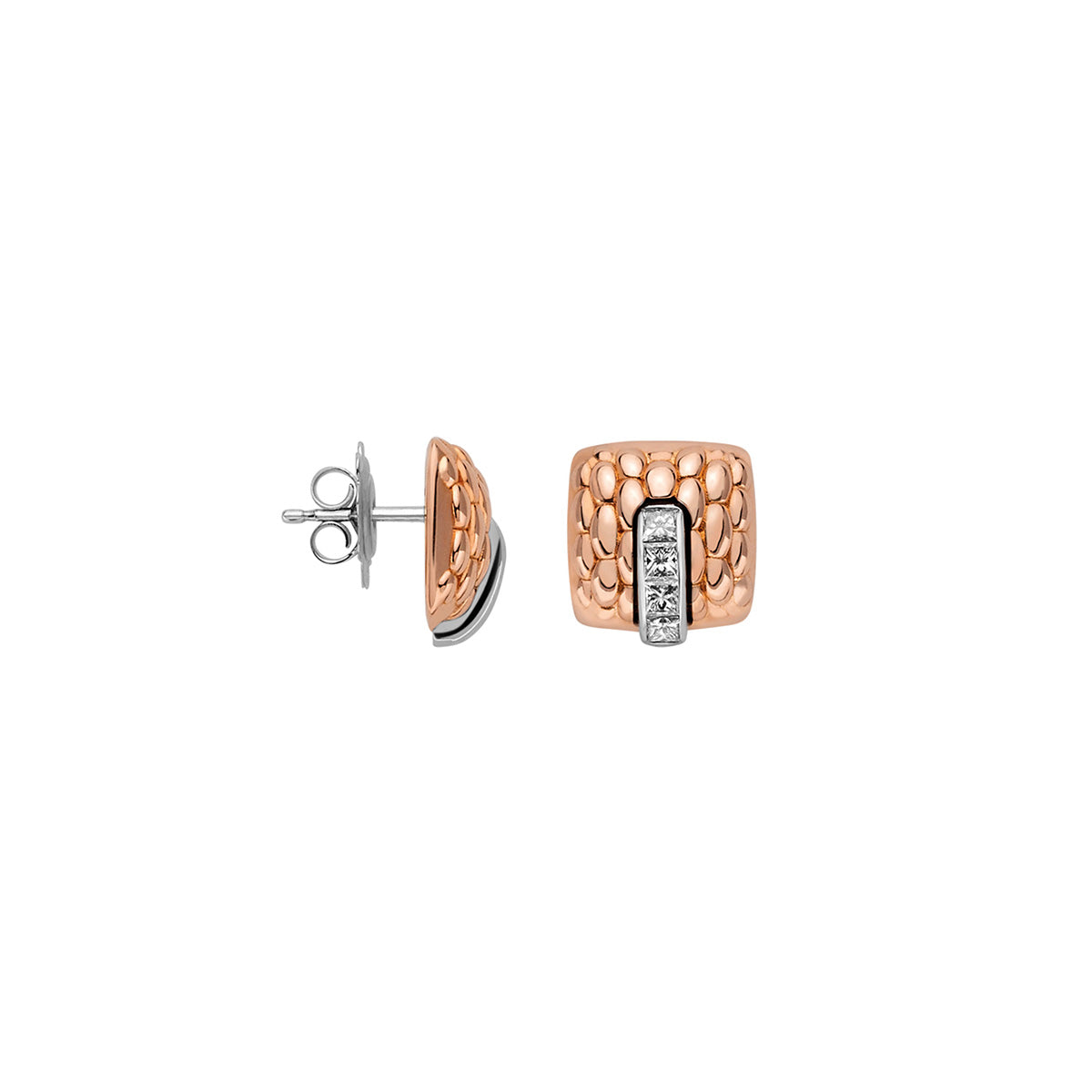 FOPE VENDOME 18K Gold Earrings with White Diamonds - 0.70 carats - Jackson Hole Jewelry Company