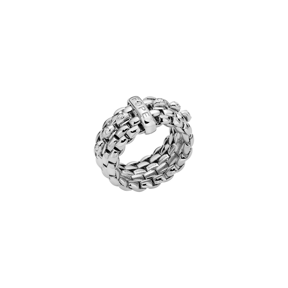 FOPE PANORAMA 18K Gold Ring with White Diamonds - 0.12 carats - Jackson Hole Jewelry Company