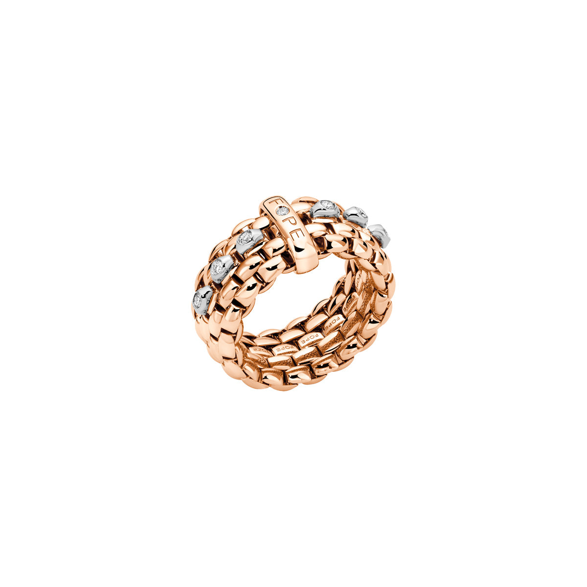 FOPE PANORAMA 18K Gold Ring with White Diamonds - 0.12 carats - Jackson Hole Jewelry Company