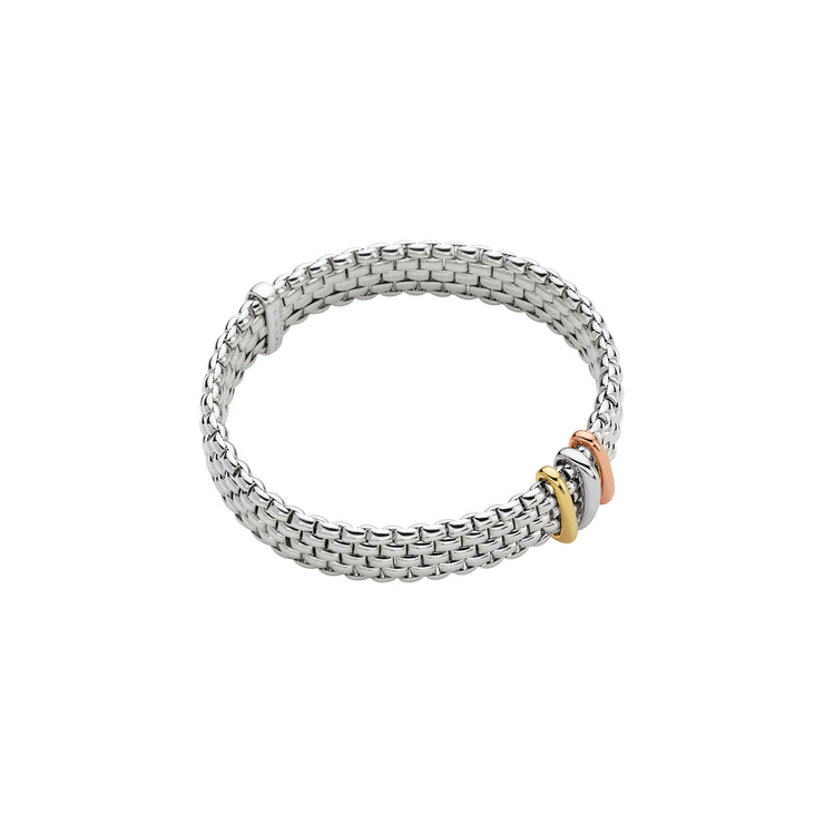 FOPE PANORAMA 18K Gold Flex’it Bracelet with Tri-Gold Rondels - Jackson Hole Jewelry Company