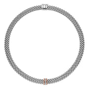 FOPE PANORAMA 18K Gold Necklace with White Diamond Set Rondels - 0.08 carats - Jackson Hole Jewelry Company