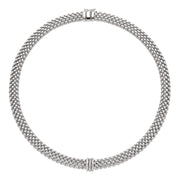 FOPE PRIMA 18K Gold Necklace with White Diamond Pavé Rondels - 0.23 carats