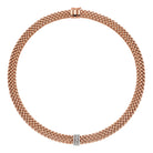 FOPE PRIMA 18K Gold Necklace with White Diamond Pavé Rondels - 0.23 carats - Jackson Hole Jewelry Company