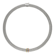 FOPE PANORAMA 18K Gold Necklace with Tri-Gold Rondels - Jackson Hole Jewelry Company