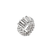 FOPE PANORAMA 18K Gold Flex'it Ring with Gold & White Diamond Set Rondels - 0.30 carats
