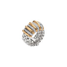 FOPE PANORAMA 18K Gold Flex'it Ring with Gold & White Diamond Set Rondels - 0.30 carats - Jackson Hole Jewelry Company