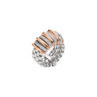 FOPE PANORAMA 18K Gold Flex'it Ring with Gold & White Diamond Set Rondels - 0.30 carats - Jackson Hole Jewelry Company