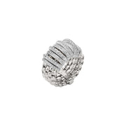 FOPE PANORAMA 18K Gold Flex'it Ring with White Diamond Pavé Rondels - 0.68 carats - Jackson Hole Jewelry Company