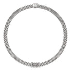 FOPE PANORAMA 18K White Gold Necklace with White Diamonds and White Gold Rondels - 0.30 carats - Jackson Hole Jewelry Company