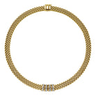 FOPE PANORAMA 18K Yellow Gold Necklace with White Diamonds and Yellow Gold Rondels - 0.30 carats - Jackson Hole Jewelry Company