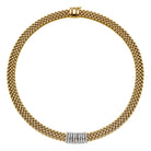 FOPE PANORAMA 18K Gold Necklace with White Diamond Pavé Rondels - 0.68 carats - Jackson Hole Jewelry Company