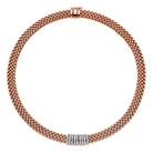 FOPE PANORAMA 18K Gold Necklace with White Diamond Pavé Rondels - 0.68 carats - Jackson Hole Jewelry Company