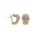 FOPE PANORAMA 18K Gold Earrings with White Diamond Pavé 0.46 carats - Jackson Hole Jewelry Company