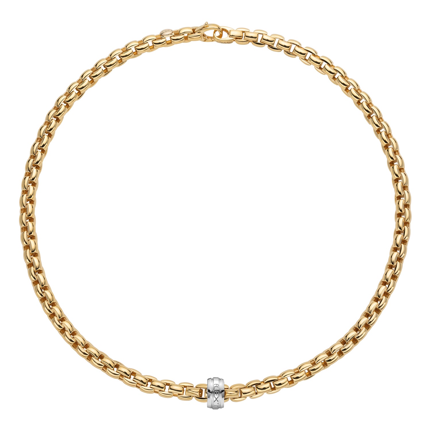 FOPE EKA 18K Yellow & White Gold Flex'it Necklace - Jackson Hole Jewelry Company