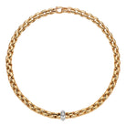 FOPE EKA 18K Gold Necklace with White Diamond Rondel - 0.19 carats - Jackson Hole Jewelry Company