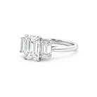 Emerald Cut Diamond Three Stone Engagement Ring in Platinum 2.05ct - Jackson Hole Jewelry Company