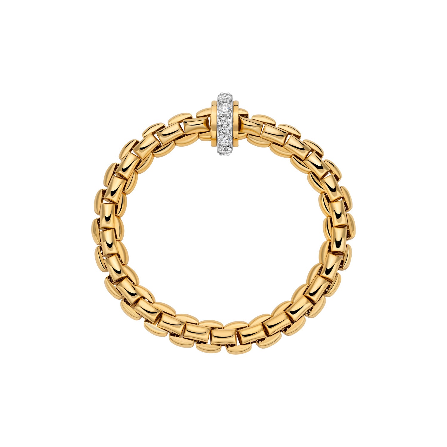 FOPE EKA 18K Gold Bracelet with White Diamonds - 2.20 carats - Jackson Hole Jewelry Company