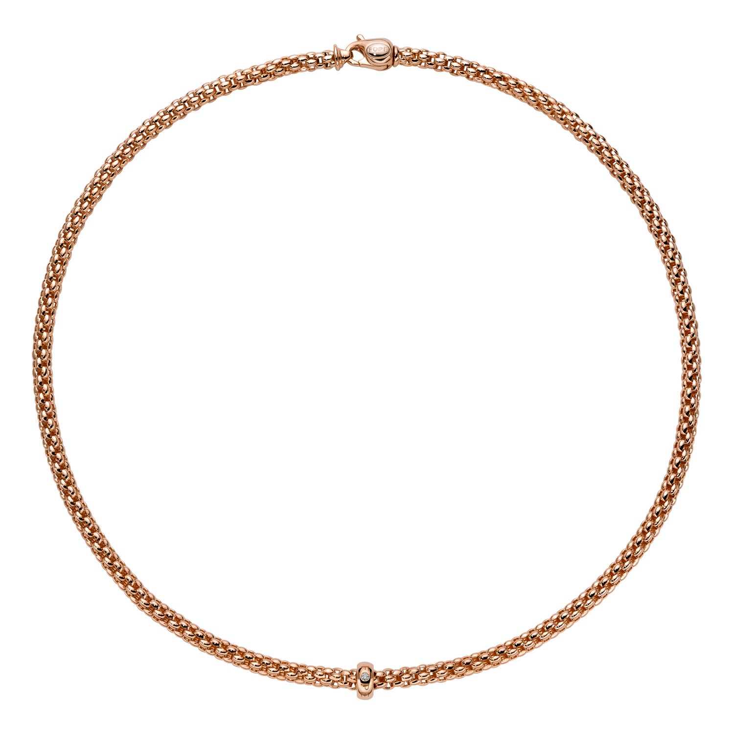 FOPE SOLO 18K Gold Necklace with a White Diamond - Jackson Hole Jewelry Company