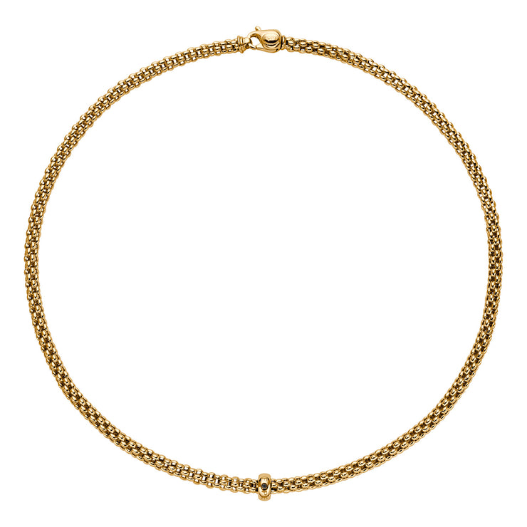 FOPE SOLO 18K Gold Necklace with a Black Diamond