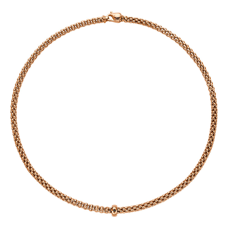 FOPE SOLO 18K Gold Necklace with a Black Diamond