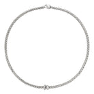 FOPE SOLO 18K Gold Necklace with a Gold Rondel and a White Diamond Pavé Rondel - 0.29 carats - Jackson Hole Jewelry Company