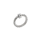 FOPE SOLO 18K Gold Flex'it Ring with White Diamond Pavé Rondel Set - 0.17 carats - Jackson Hole Jewelry Company